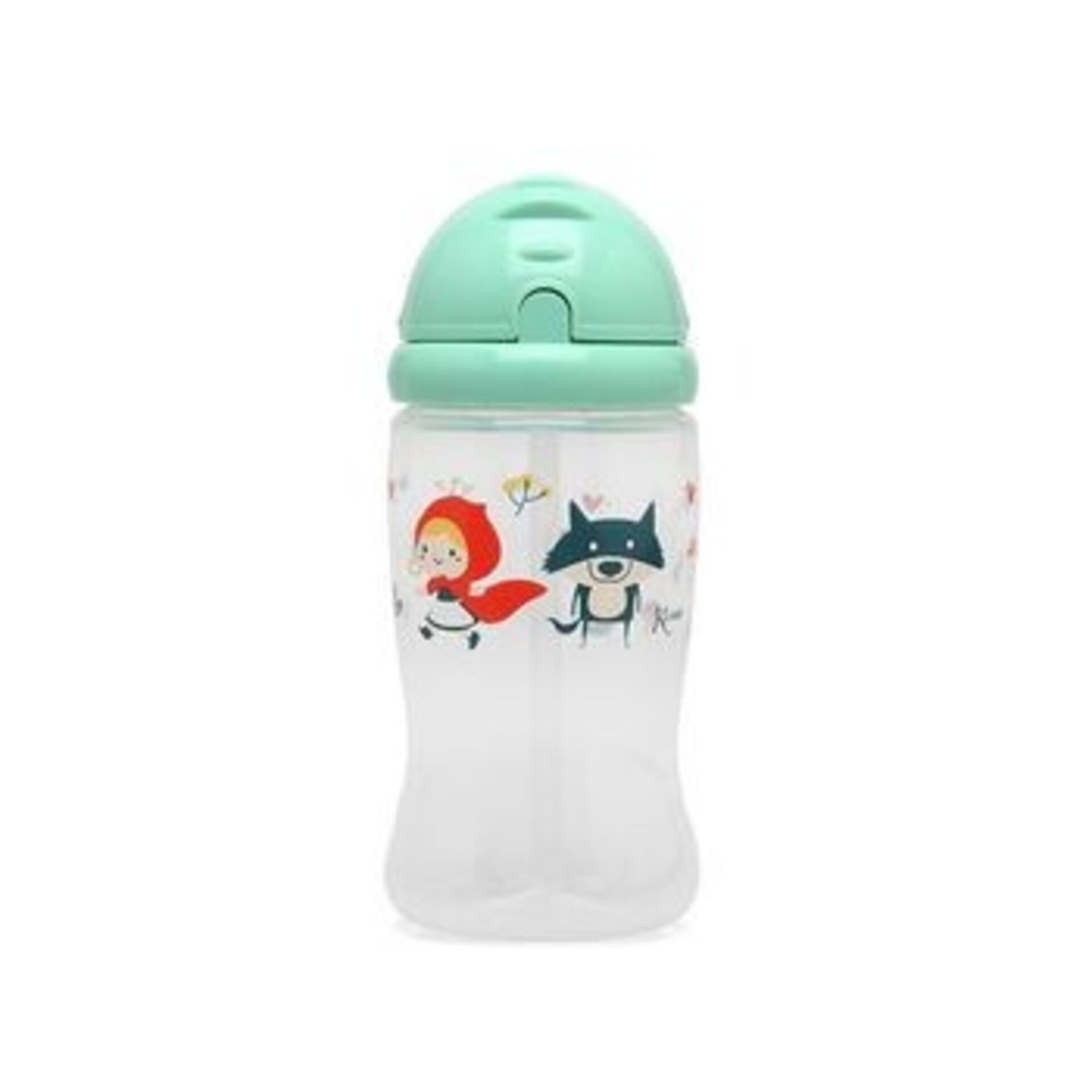 Kiokids Botella Pajita Verde +6m 350ml - 1