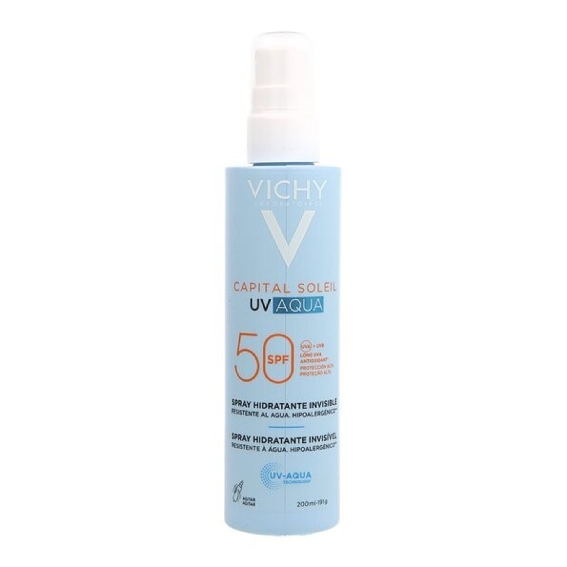 Vichy Capital Soleil UV Aqua Spray Hidratante Invisible 50+ 200ml - 1