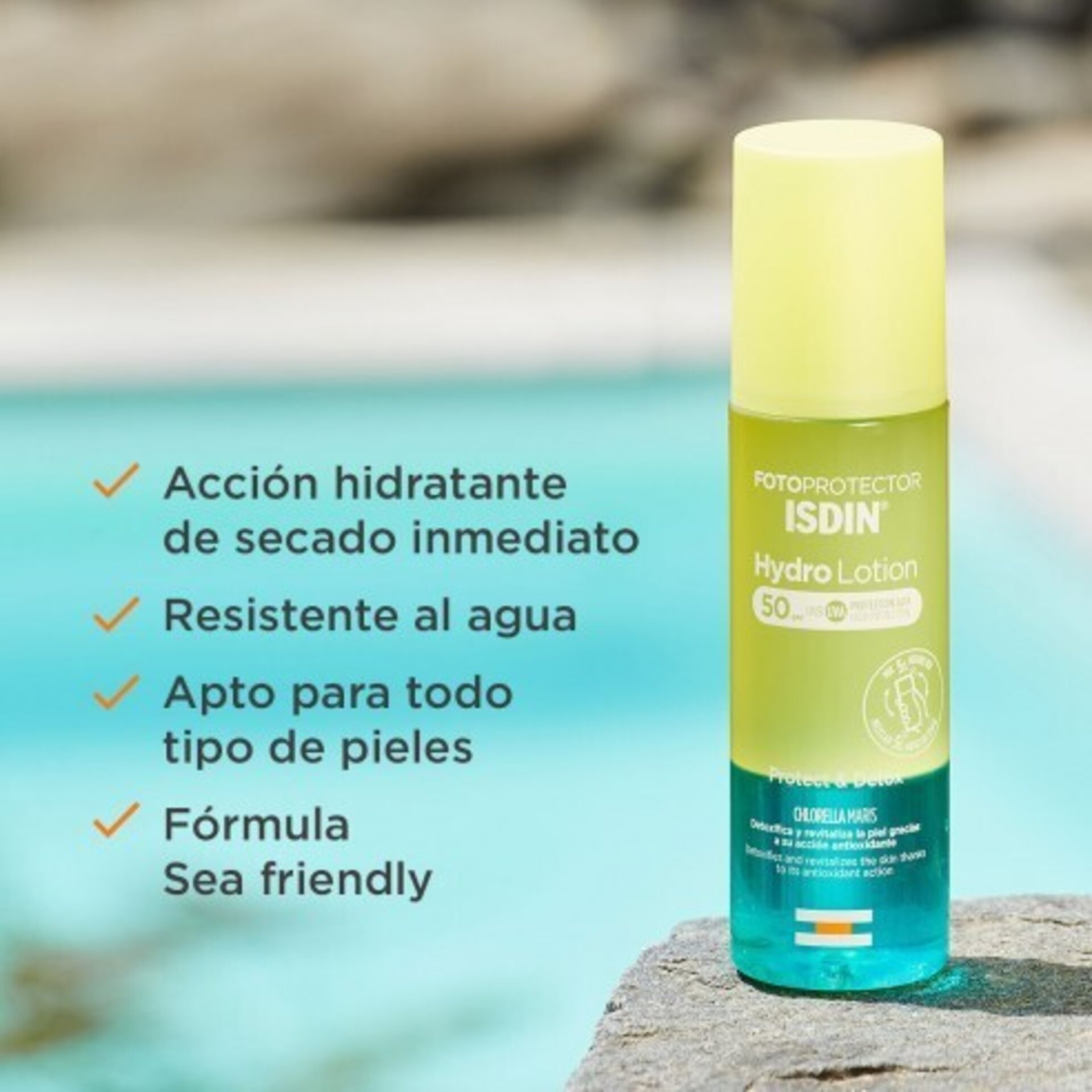 ISDIN HydroLotion Protect & Detox SPF 50+ 200 ml – Protector Solar Bifásico - 2