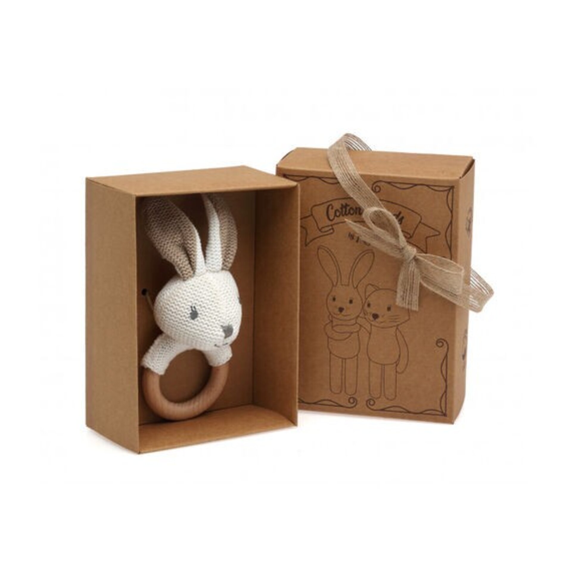 Kiokids Conejo Sonajero Algodón 13cm - 3