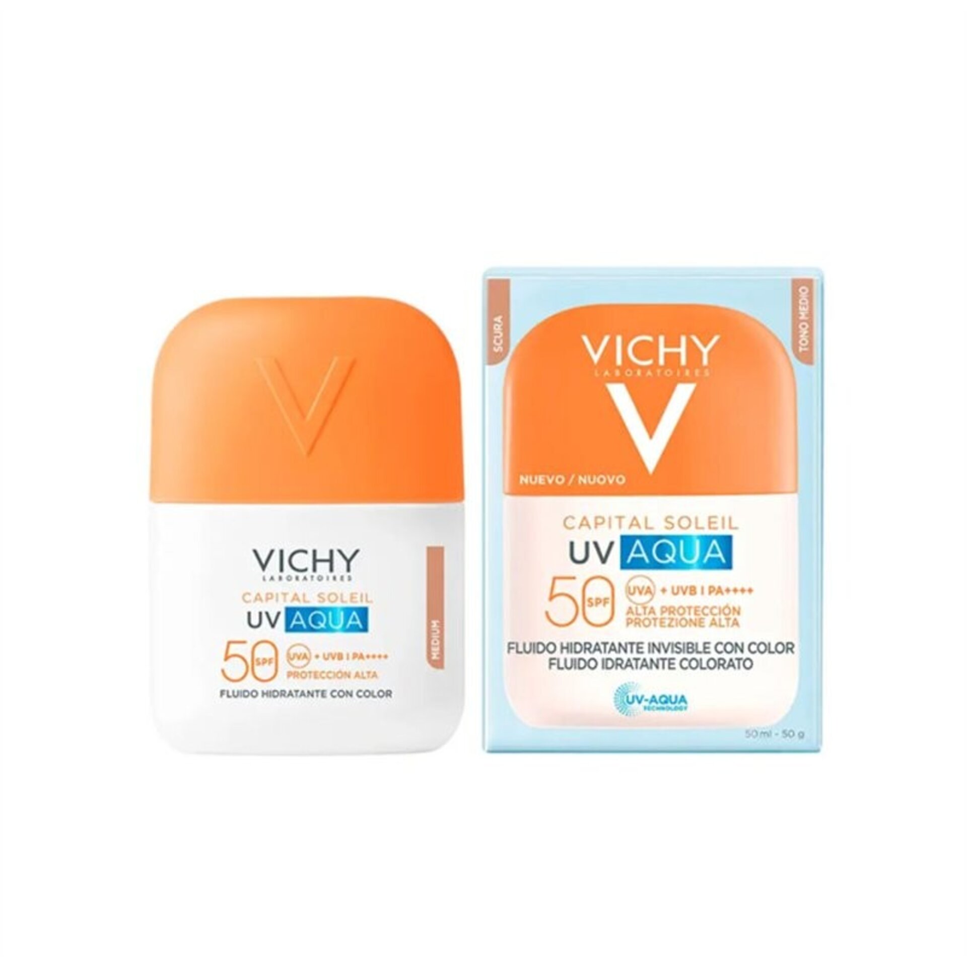 Vichy Capital Soleil Fluido Con Color Tono Medio SPF 50+ | Efecto Buena Cara - 1
