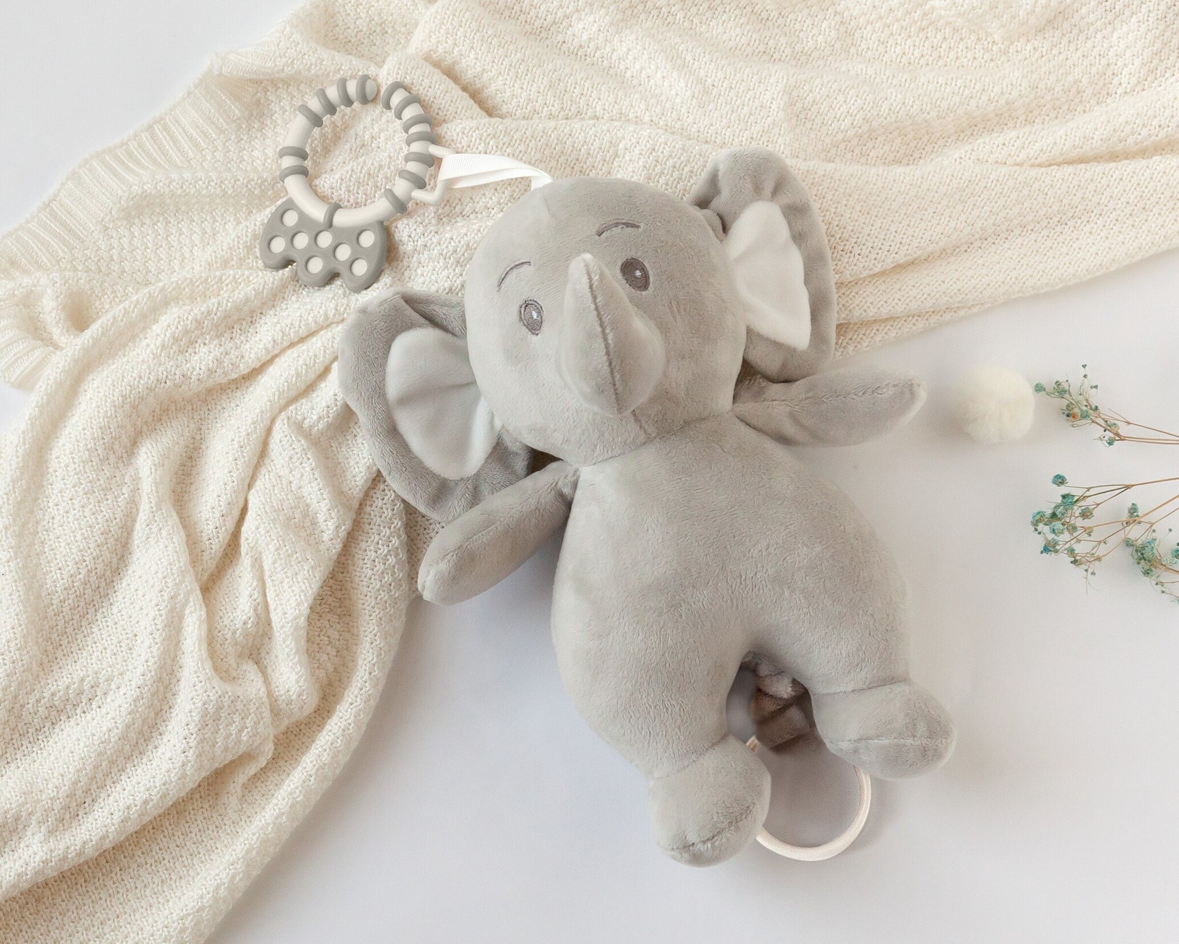 Kiokids Elefante Musical Cuna Gris 27cm - 2