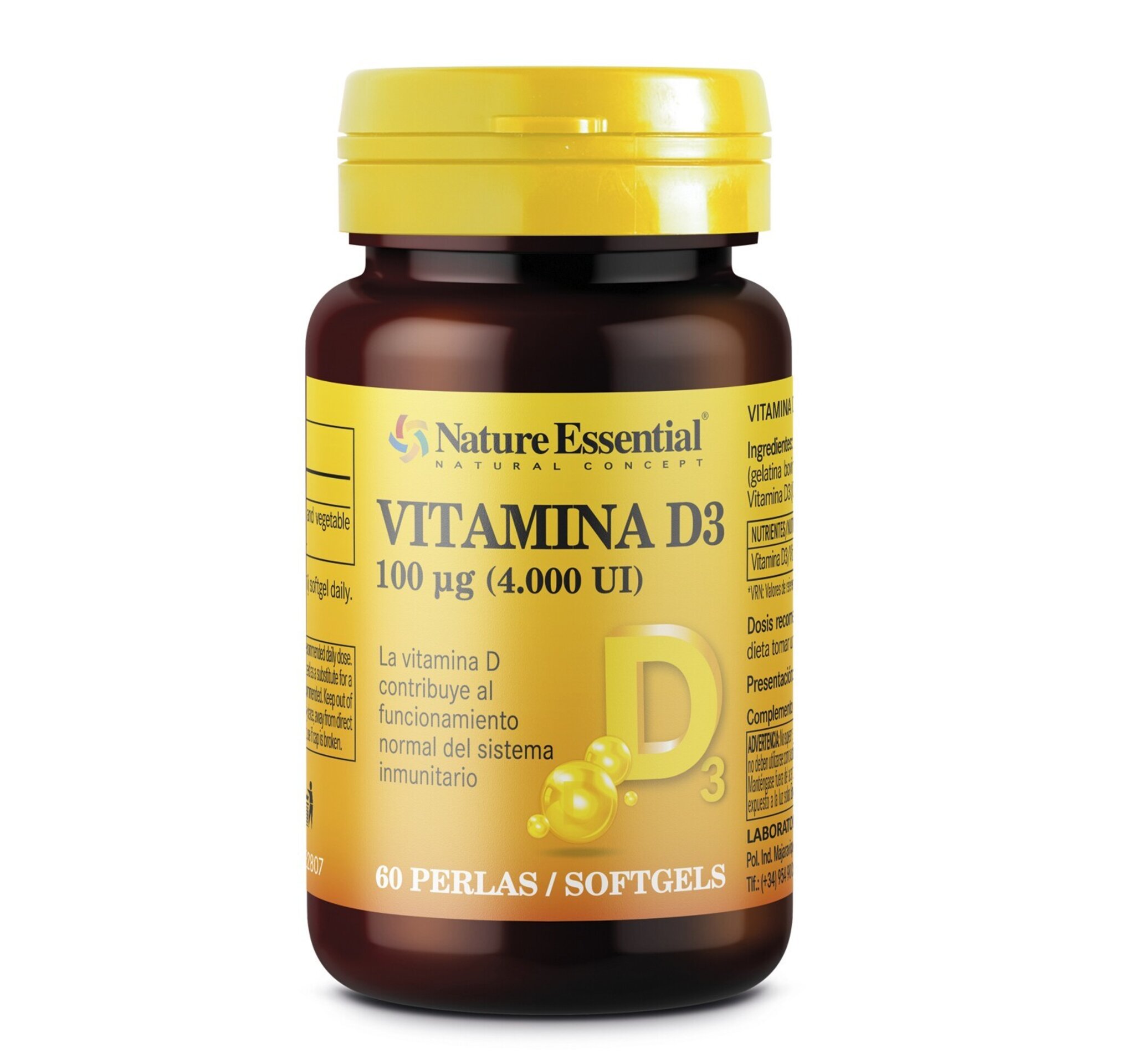 Nature Essential Vitamina D3(4000ui) 60 perlas - 1