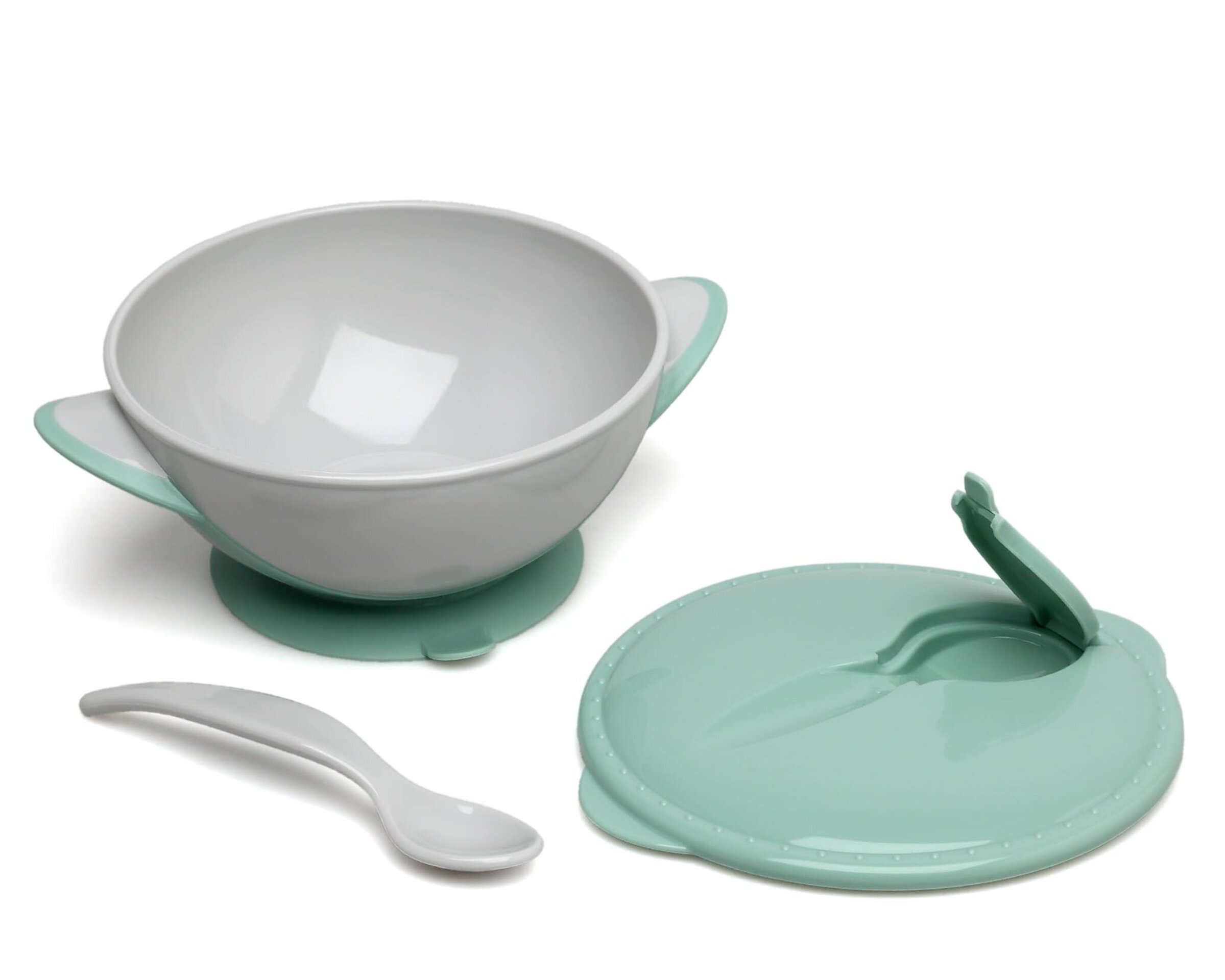 Kiokids Set Cuenco y Cuchara 300ml Salvia - 1