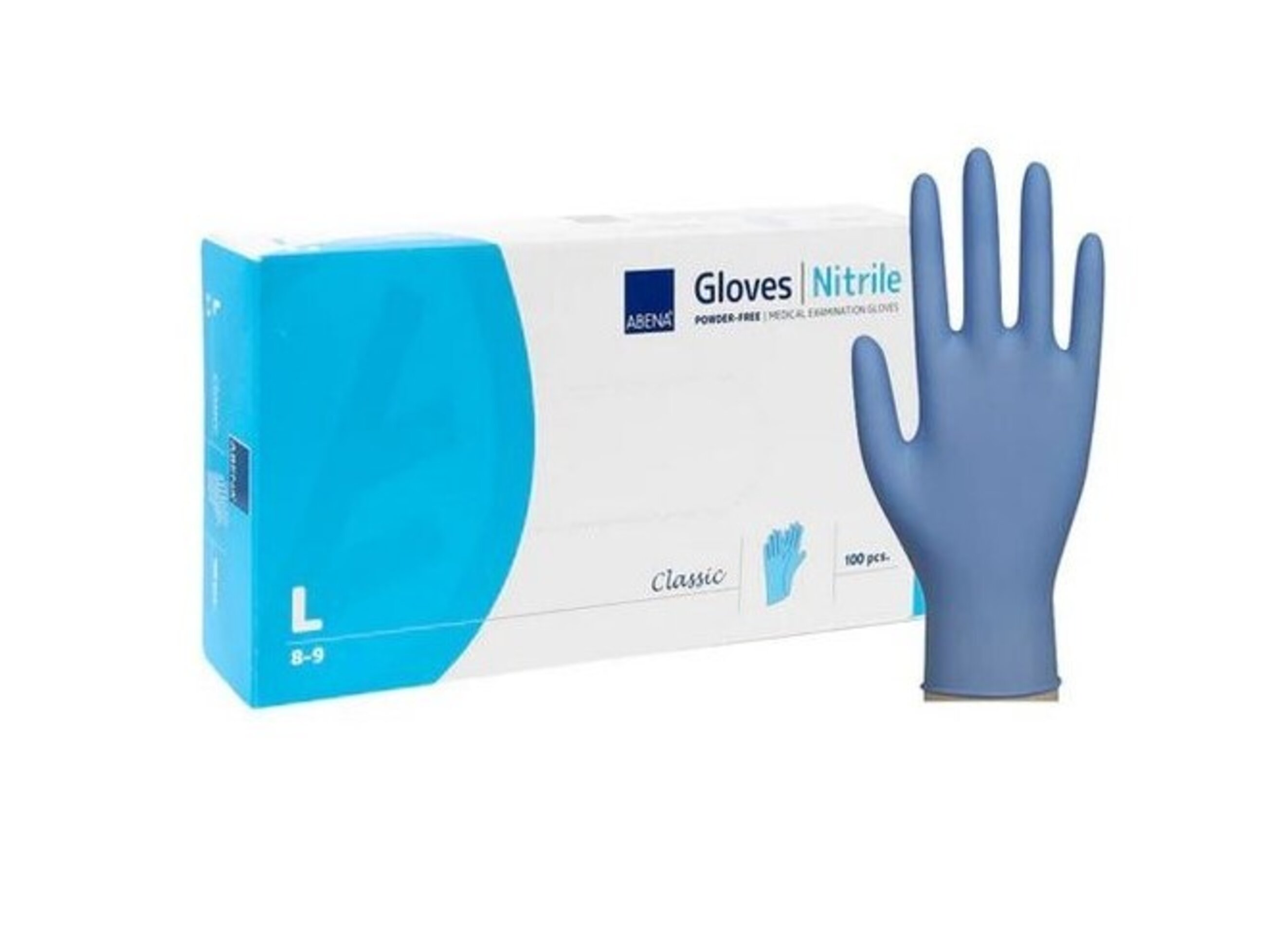 Abena Guante Nitrilo Azul Talla L - 3